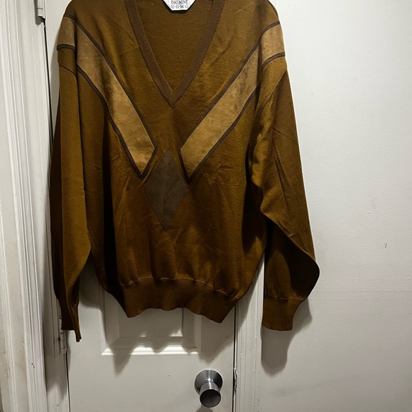 Dalmine UOMO Italian wool v-neck sweater - Picture 9 of 11